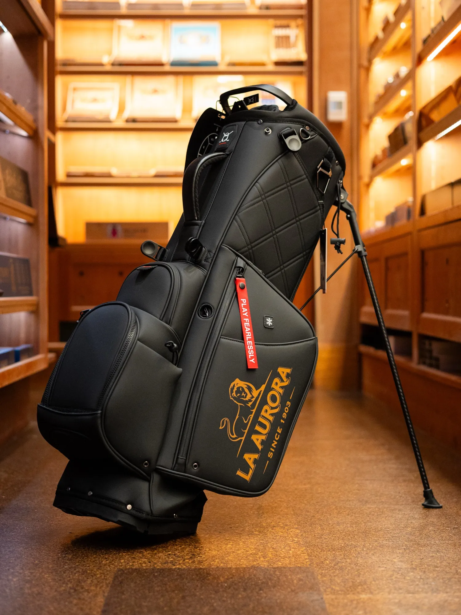 Custom La Aurora Ghost Golf Anyday stand bag in the Henry’s humidor